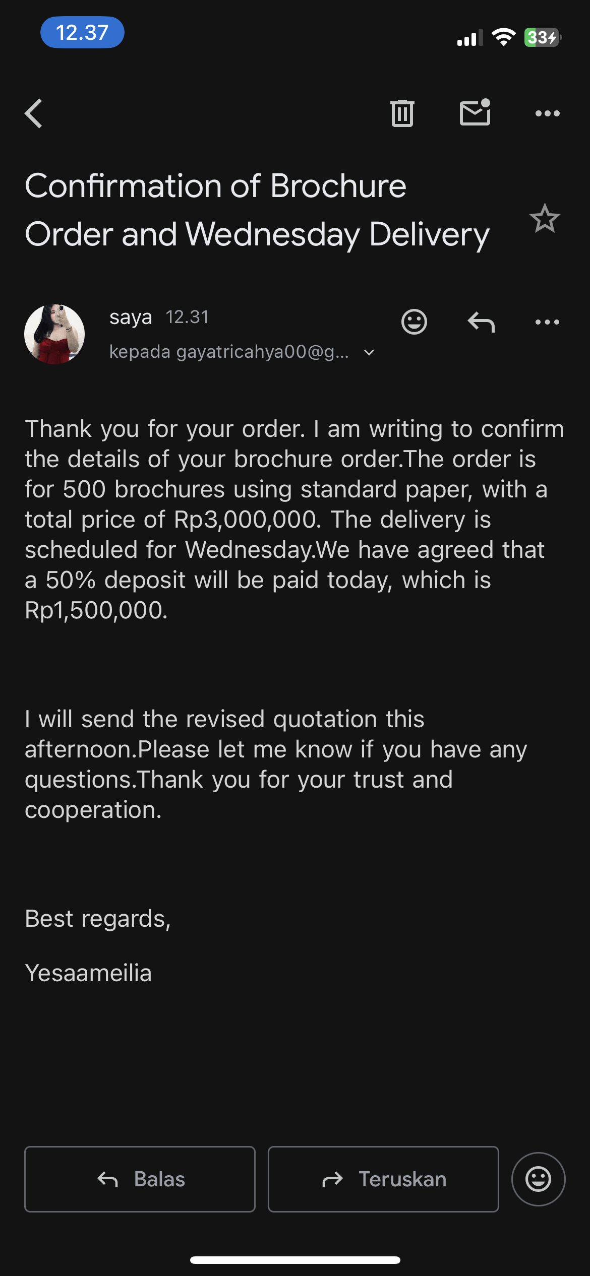 MB23U0906-PAGI1-20261: Email bisnis | SPADA